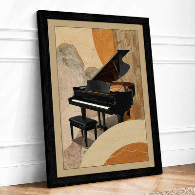 Piano in Geometry Modern - Framed Print