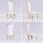 Chaise d'appoint en cuir Ljubov en blanc