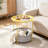 Jarrion End Table Set with Storage Bag Tray Top Foldable X-Shaped Legs-1022923314