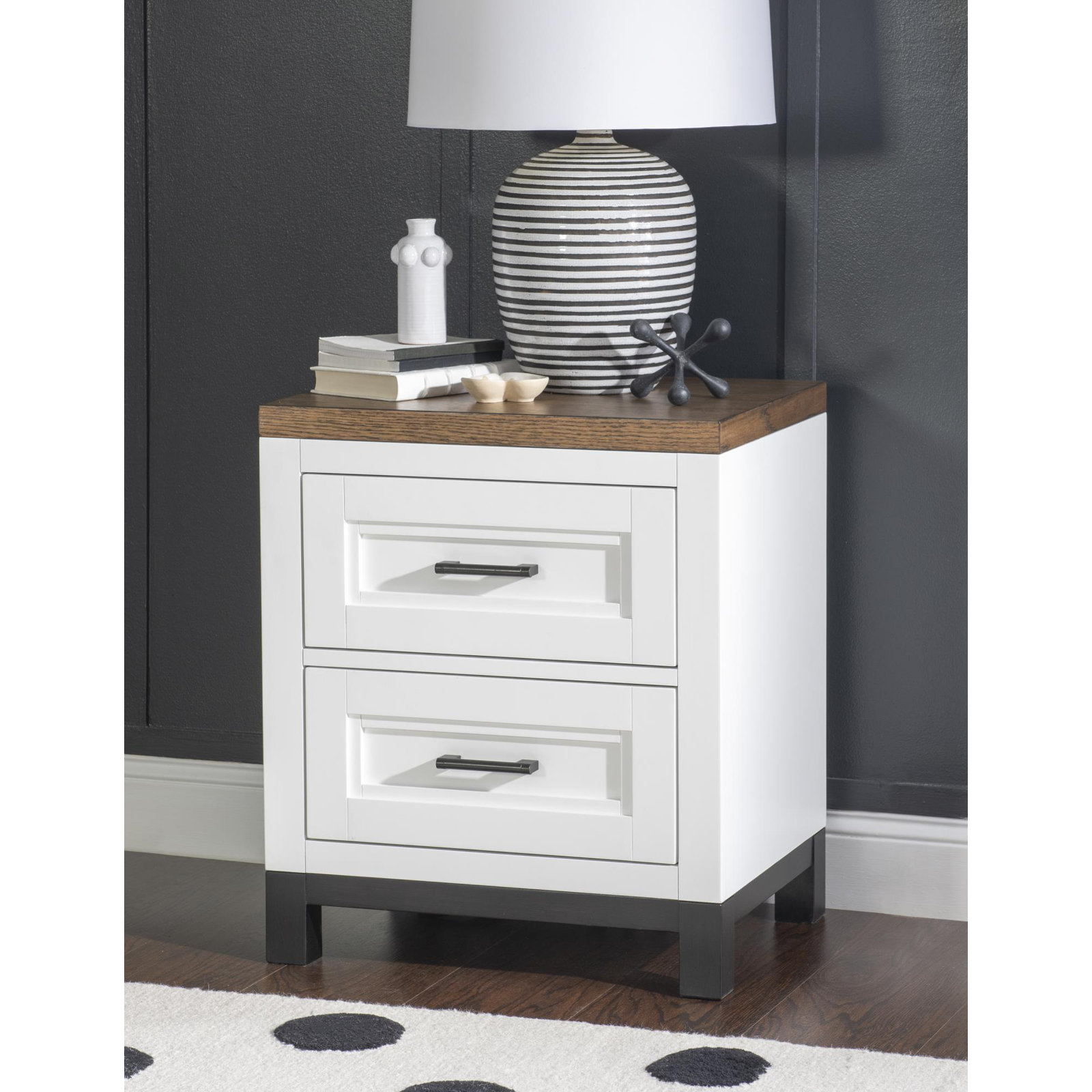 TWO DRAWER NIGHTSTAND