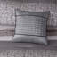 Ensemble d'édredon 7 pièces jacquard gris / taupe grand