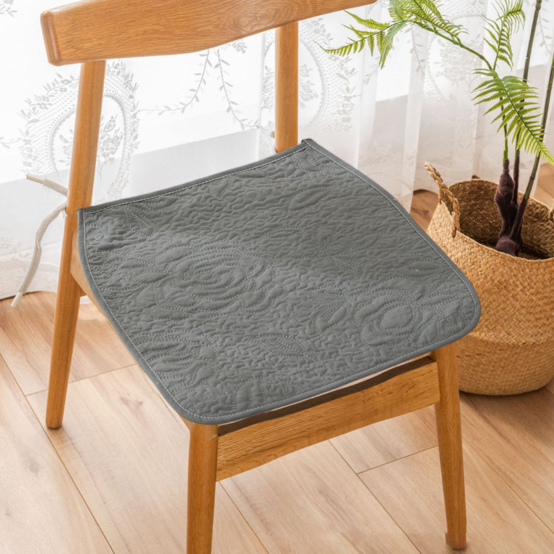 Seasons Office Cushions No Slip Pures Thin Chair Pads Dining Chair Pads Computer Seat Cushions Washable, Black