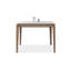 Table de salle à manger en bois massif blanc et brun caramel-2102547804