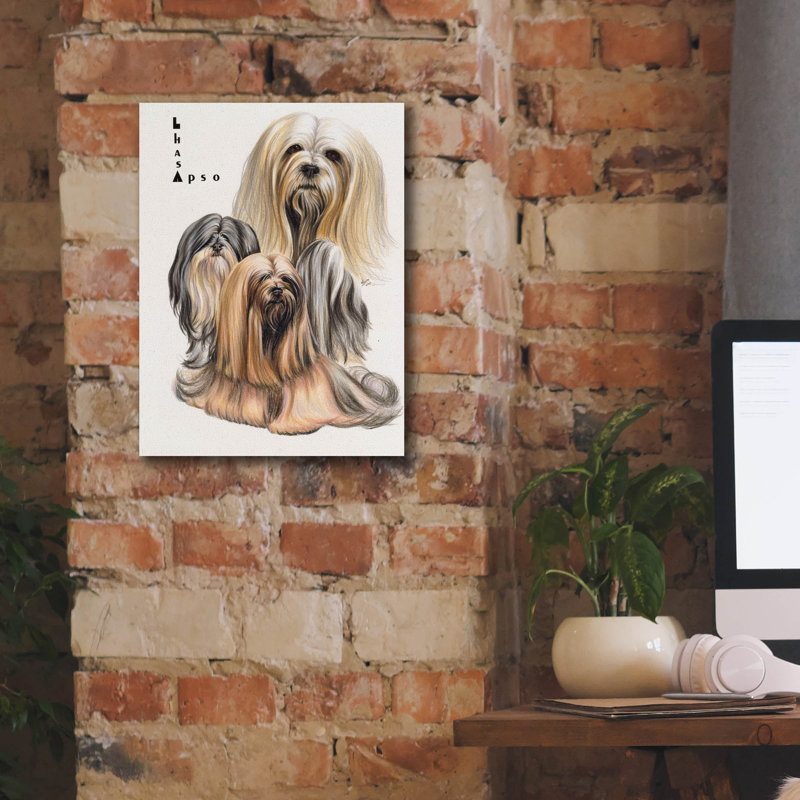 " Lhasa Apso " by Barbara Keith, 16" H x 12" W x 0.75" D