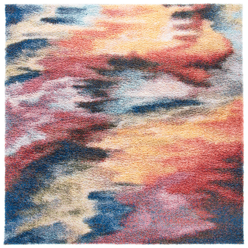 Tapis abstrait Arax Performance, Carré 6 pi 7 po