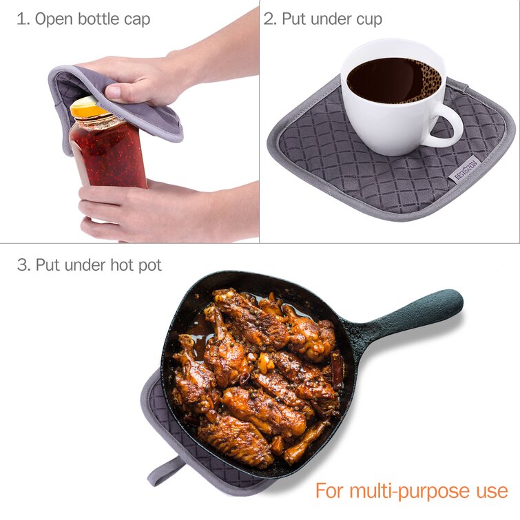 18*18cm Pot Holders For Kitchen Heat Resistant Pot Holders Sets Oven Hot  Pads Terry