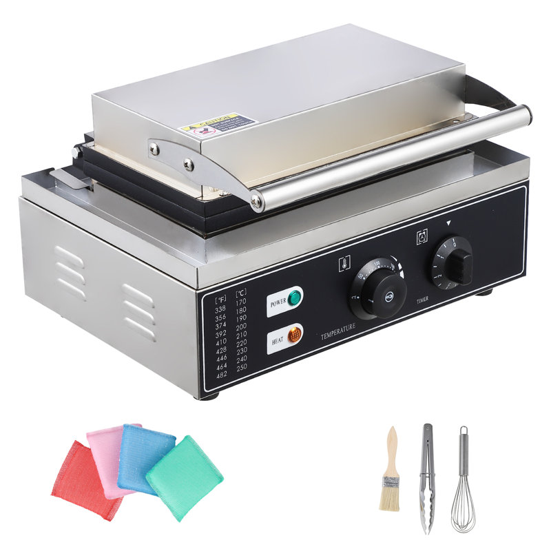 Gaufrier commercial rectangulaire en acier inoxydable 110V