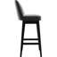 2 tabourets pivotants gris anthracite pivotant à 360 degrés. Confort moderne pour la salle à manger. Fabrication avec matériaux - tissu de performance, mousse, bois massif. Style contemporain américain. Facile à assembler. 21,56
