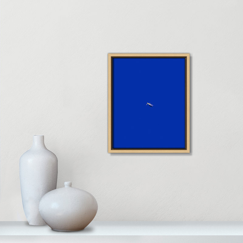 «No stress print» par Leon, Toile avec cadre, Flotteur naturel, L 9,5 po x H 11,5 po