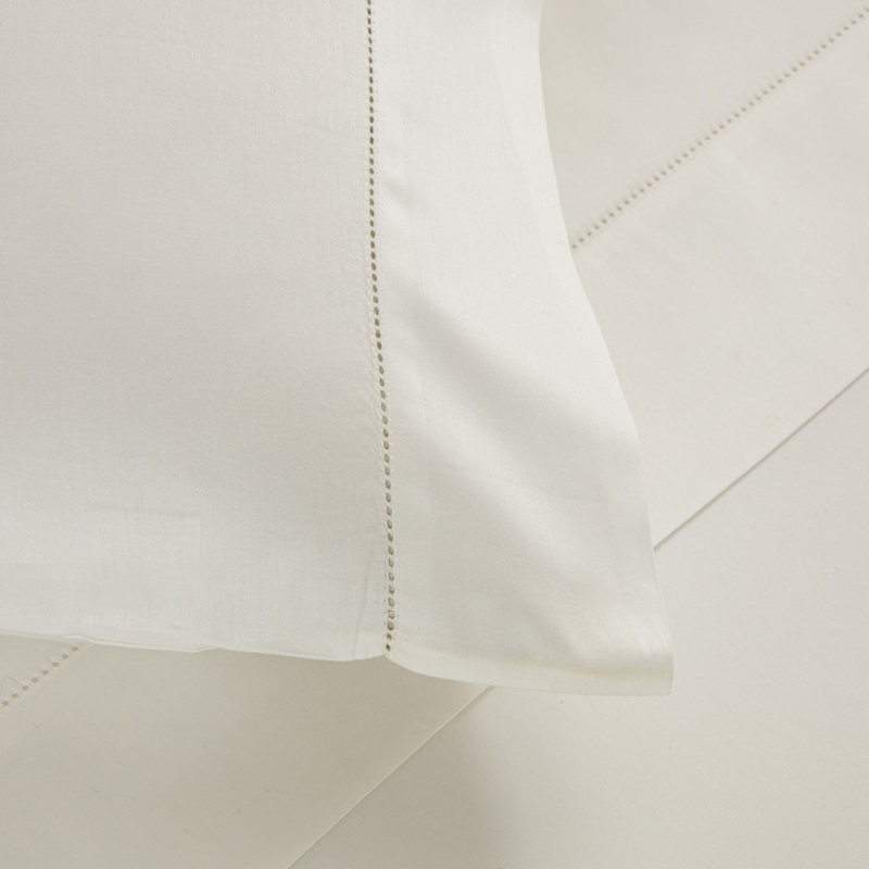 Single Ajour Pillowcase , Standard, Milk