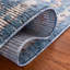 Tapis bleu / ivoire oriental tissé à la machine-66094178