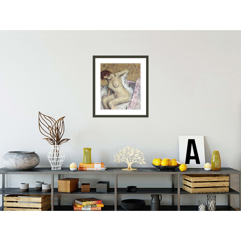 «After the Bath» par Edgar Degas, impression giclée sur cadre, H 26,13 po x l 23,5 po
