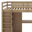 Lit mezzanine double avec bureau, tablettes et tiroirs-192788070
