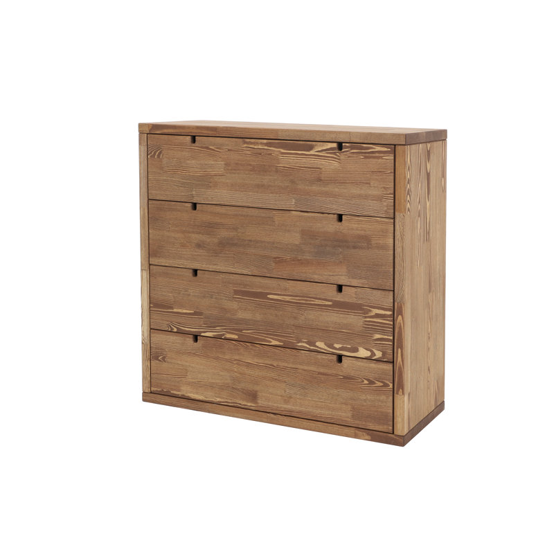 Artin Solid Wood 4 - Drawer Rectangle Accent Chest