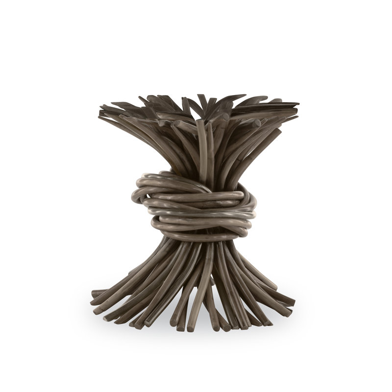 Caribe Glass End Table, Gray
