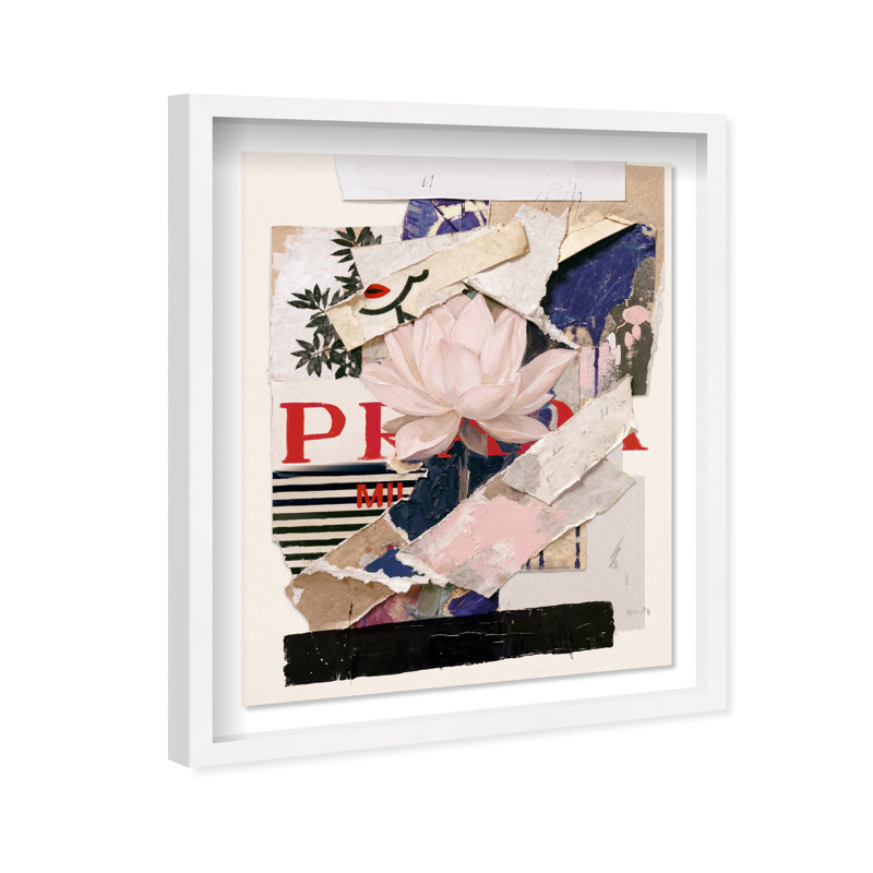 Milano Collage Framed Graphic Art, 25.5"H x 31.5"W, White Shadowbox
