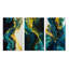 «Sarcelle et liquide jaune» - 3 pièces sur toile-653053177-653053181