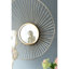 De 3 miroirs muraux abstraits avec cadre doré pour la maison et le bureau