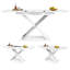Extendable Metal Base Dining Table