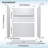 60" W x 32" D x 77“H Shower Combo Kit with Glue-Up Carrara White Shower Wall Panels and Center Drain Location White Shower Base-128835182-128835183
