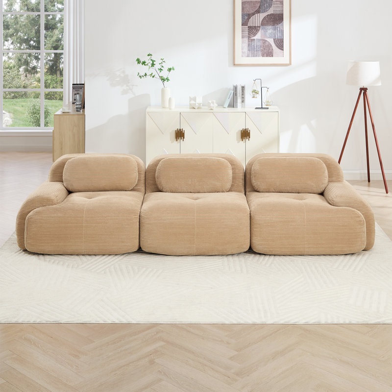 Canapés modulaires en velours côtelé de qualité supérieure, conception ergonomique pour les salons