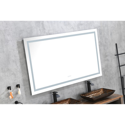 60 po L 40 po Miroir de salle de bain H Led