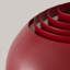 Lampe demi-dôme en arc - nickel noir, base en marbre blanc, demi-dôme cramoisi rouge, intensité variable, ampoule incluse-130800457