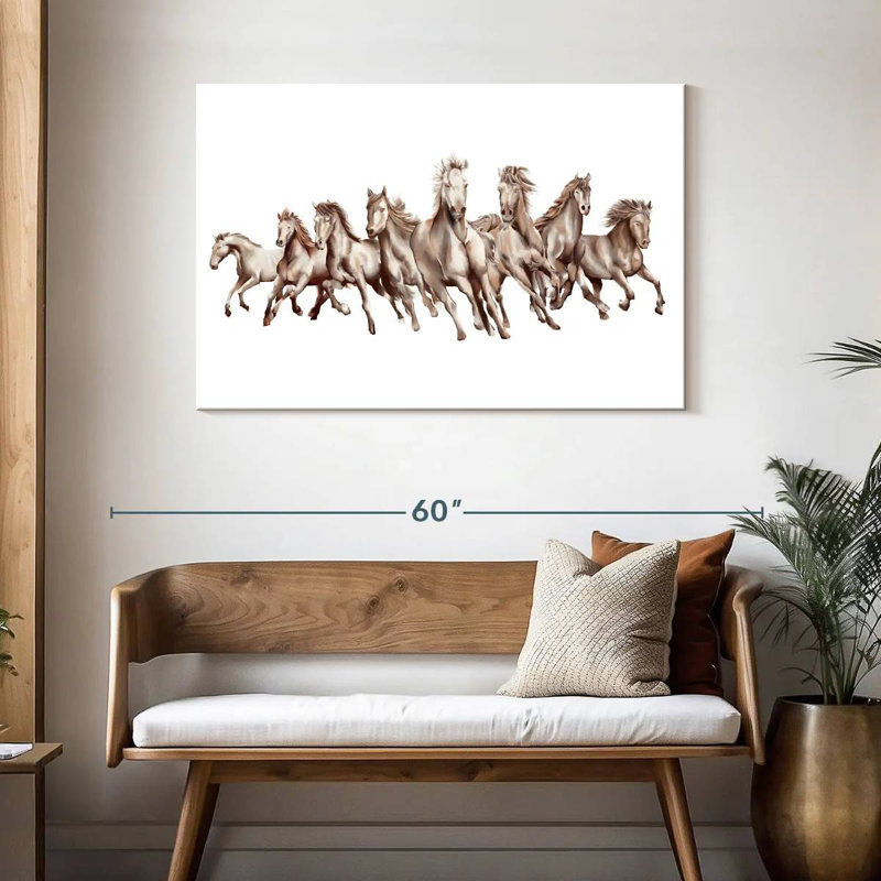 Brampt 8 Horses, 30" H x 45" W