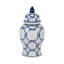 Vase en céramique Cinya et pot de temple décoratif avec couvercle - vase à fleurs élégant pour la décoration intérieure-89110053