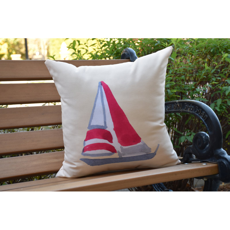 Housse de coussin d'extérieur carrée Nantucket, Jaune, 20 po x 20 po