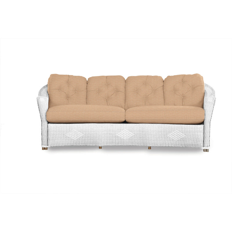 Reflections Outdoor 4 - Seat Patio Sofa, Demo Oatmeal, White