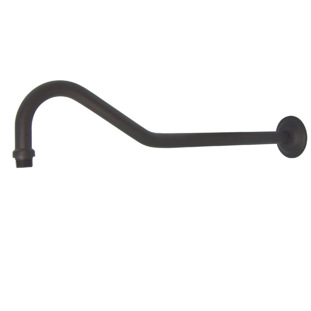 Kingston Brass Shower Scape 17-Inch Sheppard's Hook Rain Drop Shower Arm with Round Flange Kingston Brass 