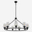 Lustre de style campagnard à 9 lumières pour grande roue de salon 