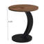 Table basse ovale et ronde de style industriel, 2 pièces pour espace de vie principal, structure en métal, pieds réglables, noir, design, métal, assemblage rapide