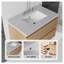 Meuble-lavabo flottant en chêne 30 po avec plateau en marbre de culture, lavabo intégré et porte à fermeture en douceur