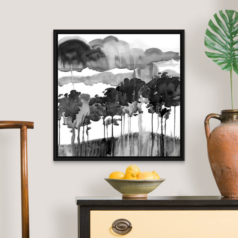 Cerulean Sky - reproduction d'art sur toile, Cadre flottant noir, H 25,7 po x l 25,7 po x P 1,75 po