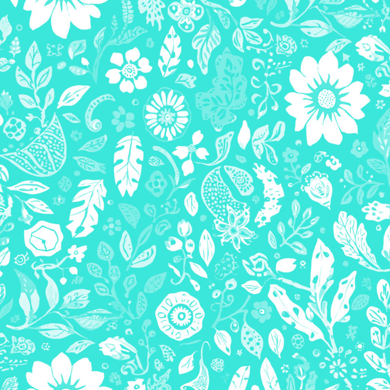 Tapis de bain à motif floral, 34 po L x 21 po L, Medium Green White 2