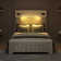 57" Modern Platform Bed Frame, with 2 Reading Lights