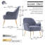 Fauteuil en velours de 26 po Alaiya-512914504