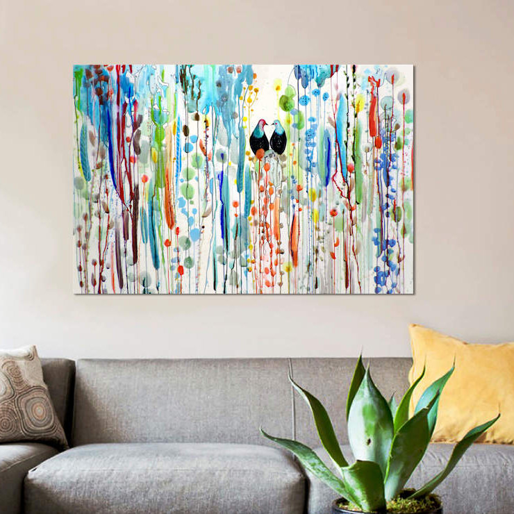 «La Belle Histoire», reproduction sur toile, H 8 po x l 12 po x P 0,75 po, Toile tendue