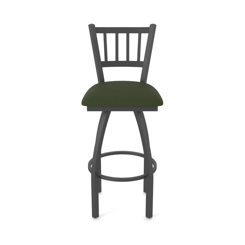 Tabouret pivotant 810 Contessa, Vinyle - pin Canter, Étain, Très grand (siège d'une hauteur de 36 po)