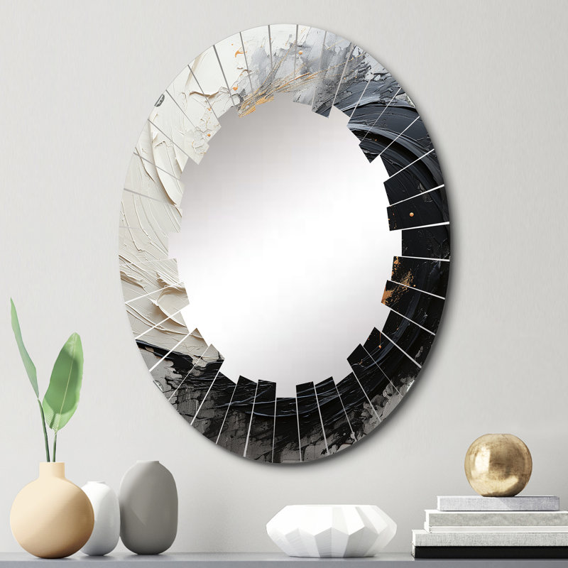 Weida - Miroir mural moderne ovale, 30 po x 20 po