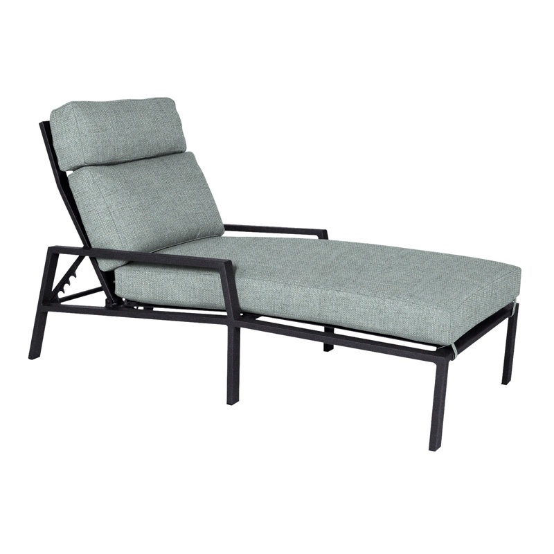 Aris Outdoor Chaise Lounge, Graphite, Alcazar Redwood