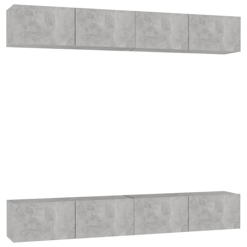 Blackowski TV Stands TV Console Sideboard TV Unit Cupboard Engineered Wood, Concrete Grey