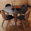 Table de salle à manger noire en pierre frittée-1944048392