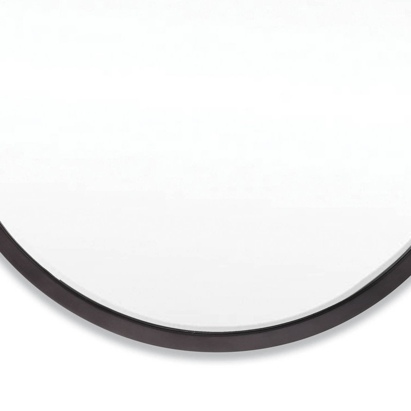 Canal Stainless Steel Wall Mirror, Blackened Steel