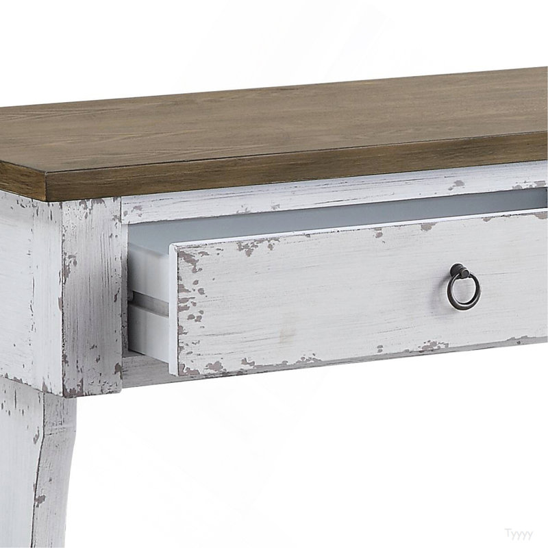 Console au fini blanc antique