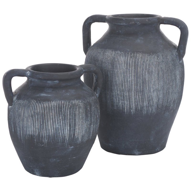 Juniour Stoneware Vase Set Of 2