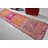 Authentic Turkish Herki Vintage Runner Rug in Vibrant Orange Wool Ideal for Kitchen Use