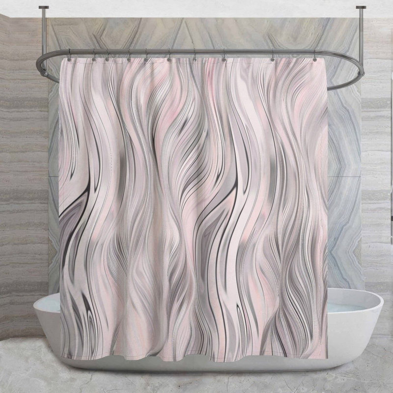 Rideau de douche Wavy lignes, H 93 po x l 70 po